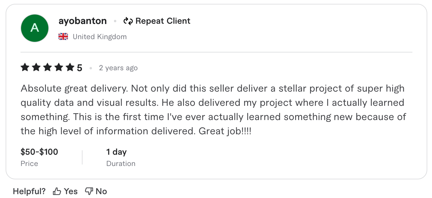 Fiverr Review Screenshot 6